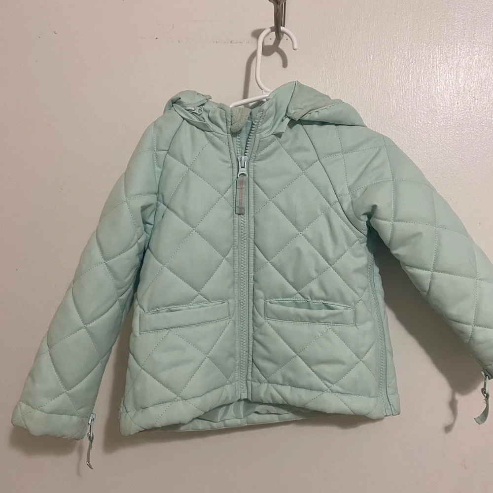 Cat & Jack Light Blue Jacket girls size 3T hooded